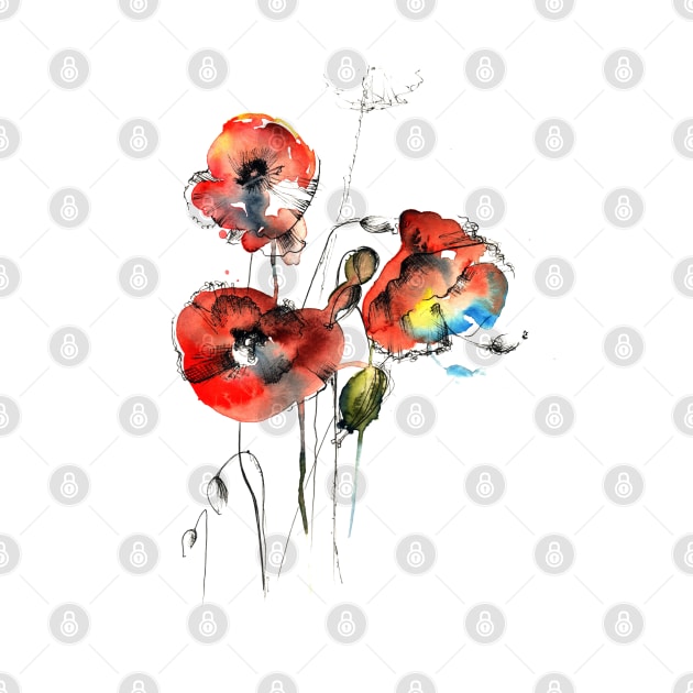 Poppies by Maria Mi Art