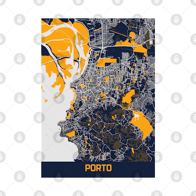 Porto - Portugal Bluefresh City Map by tienstencil