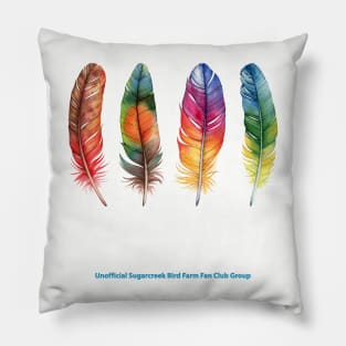 4 feathers dickinson quote Pillow