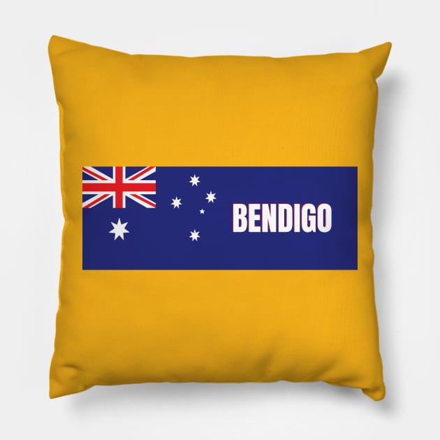 Bendigo City in Australian Flag Pillow by aybe7elf