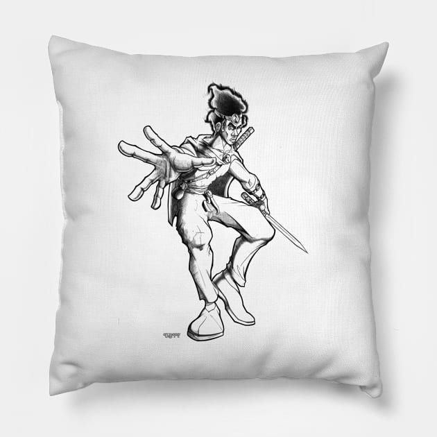 The Bladesman Pillow by UBiv Art Gallery