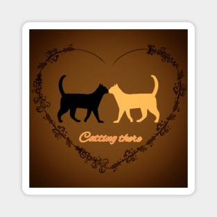 Cute cat couple Magnet