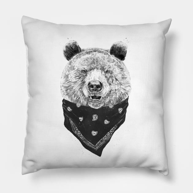 Wild bear Pillow by soltib