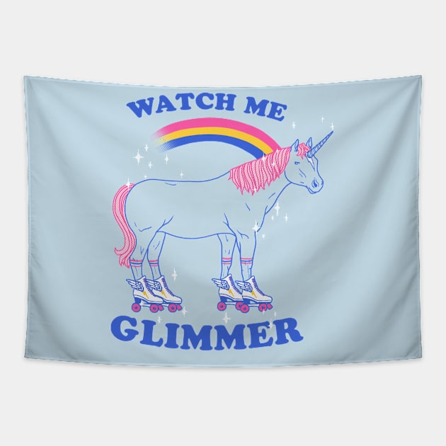 Watch me Glimmer Tapestry by Hillary White Rabbit