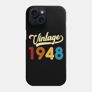 1948 Vintage Gift 72nd Birthday Retro Style Phone Case