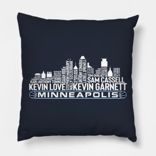 Minnesota Basketball Team All Time Legends, Minneapolis City Skyline Pillow