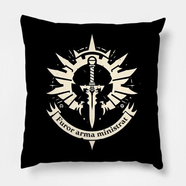 Space Marine Icon Pillow by TaevasDesign