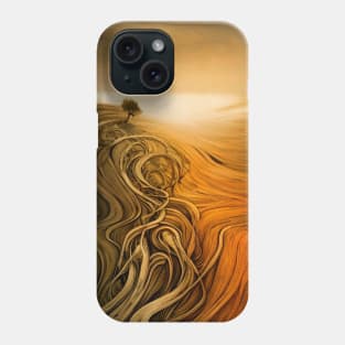 Tree in abstract desert Phone Case