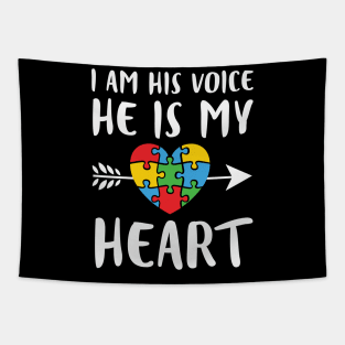 I Am His  Voice He Is My Heart  Auutism Awareness Tapestry