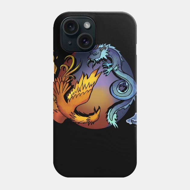 Phoenix and Dragon Phone Case by Perezart99