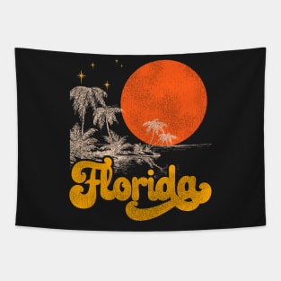 Vintage State of Florida Mid Century Distressed Aesthetic Tapestry