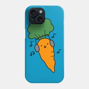 Carrot with Headphones Phone Case