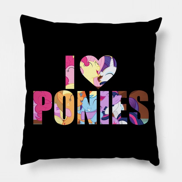 I ♥ Ponies Pillow by Brony Designs