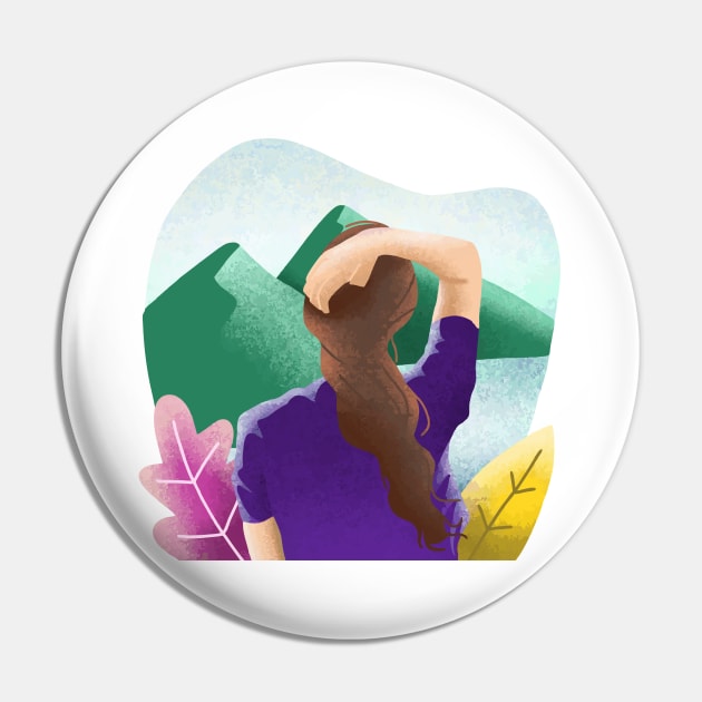 Girl with nature Pin by BarnawiMT