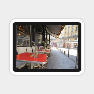 Paris Red Tables Cafe Magnet