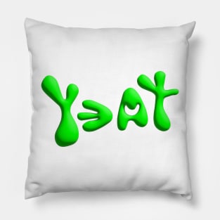 Yeat 3D liquid text vintage Pillow