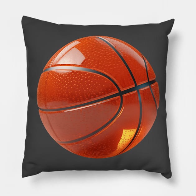 Glass Basketball Pillow by DavidLoblaw