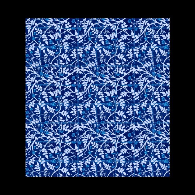 William Morris Jasmine Trellis Pattern Bright Blue by tiokvadrat