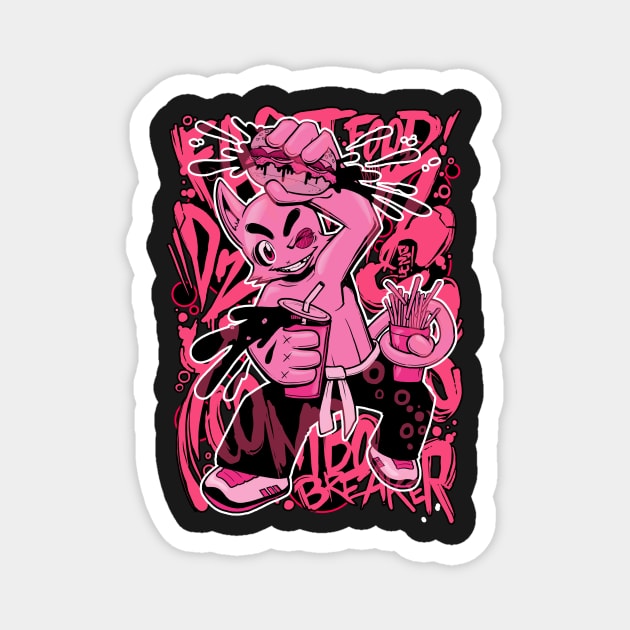 Fast Food Combo Breaker (hot pink) Magnet by DZYNES