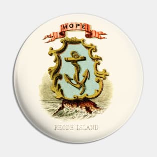 1876 Rhode Island Coat of Arms Pin