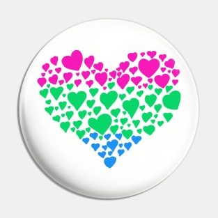 Polysexual heart Pin