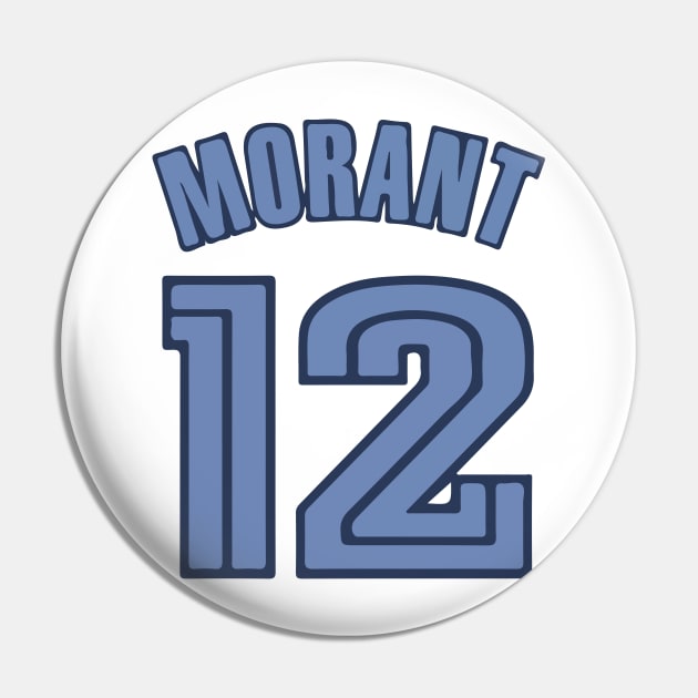 morant 12 back Pin by CoconutSportsCo