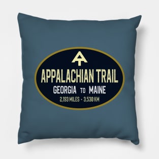 Appalachian Trail - Georgia to Maine - Dark Blue Oval Pillow