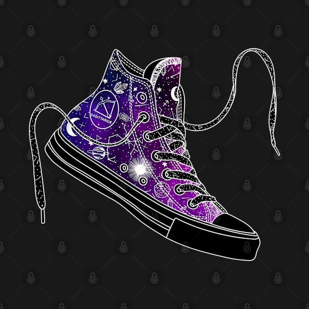 Sagittarius high tops - Space canvas by MickeyEdwards