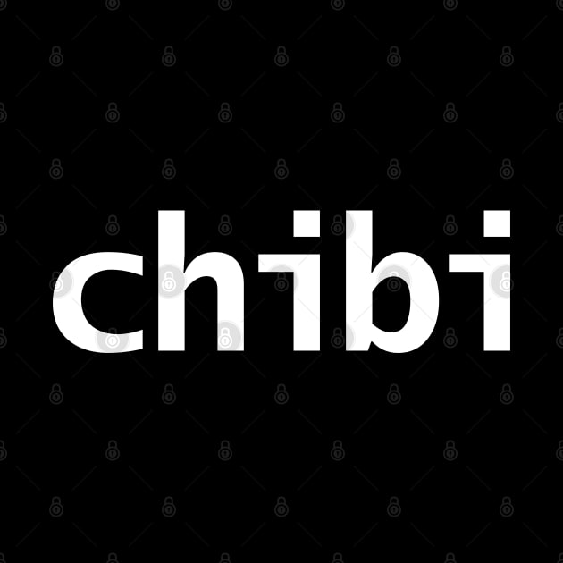 Chibi Minimal Typography White Text by ellenhenryart