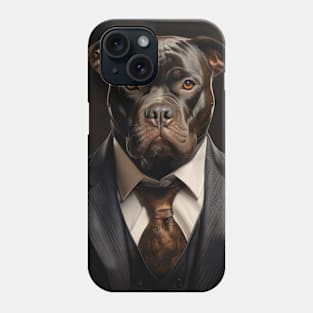 Staffordshire Bull Terrier Dog in Suit Phone Case