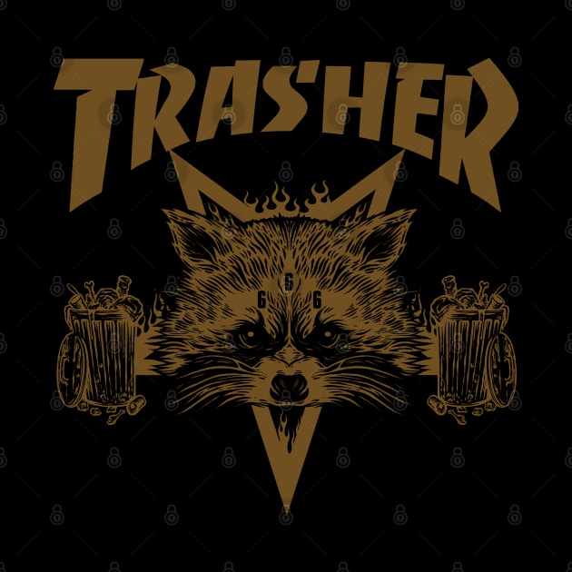 TRASHER (brown) by joeyjamesartworx