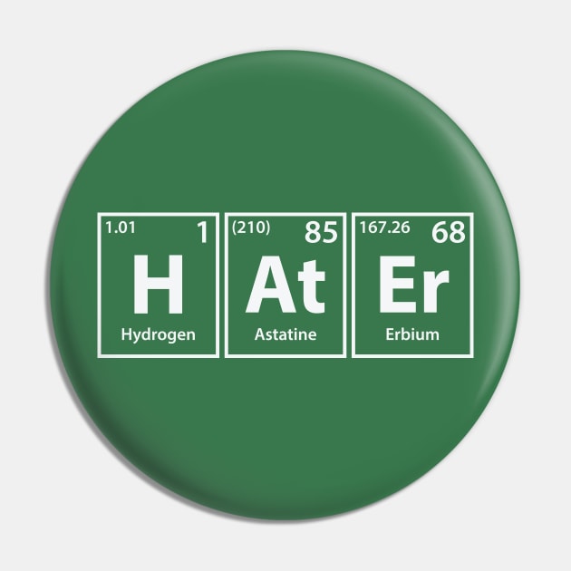 Hater (H-At-Er) Periodic Elements Spelling Pin by cerebrands