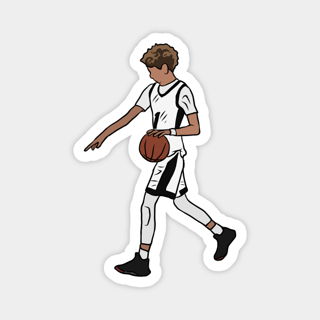 LaMelo Ball Shoots From Half Court Lamelo Ball Magnet TeePublic