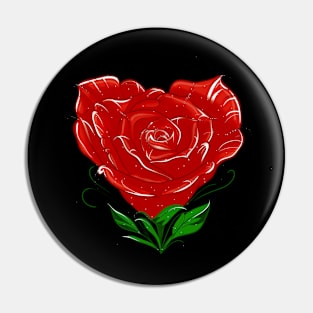 ROSE HEART Pin