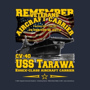 USS TARAWA CV-40 aircraft carrier veterans T-Shirt