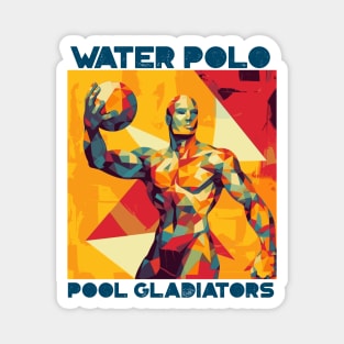 pool gladiators, waterpolo design v3 Magnet