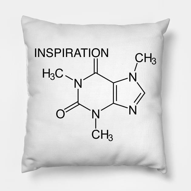 caffeine inspiration Pillow by pholange