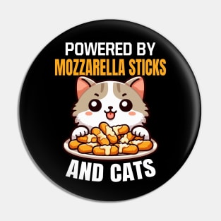 Mozzarella Sticks And Cats Pin