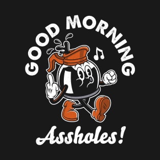 Good Morning Coffee - Cheeky Rude Vintage Cartoon T-Shirt