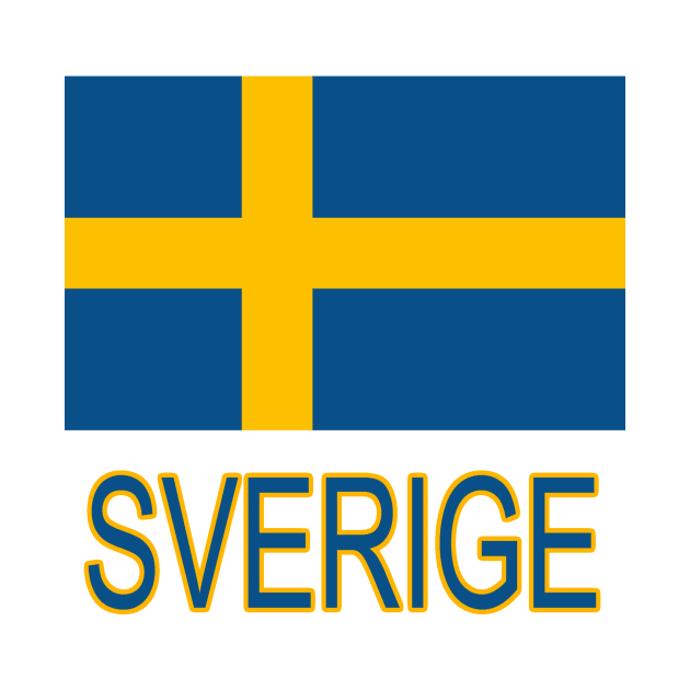 The Pride of Sweden - Swedish National Flag Design (in Swedish - Sverige) by Naves