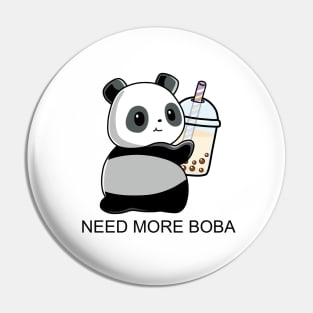 Cute Little Bobaholic Panda Needs More Boba! Pin