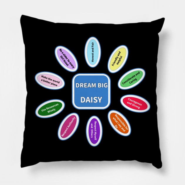 Girl Scouts, Dream Big Daisy Pillow by ArtsUnlimited