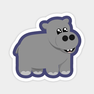 Cute Little Hippo Magnet