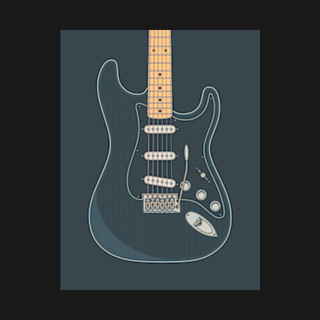 Dark Strat Guitar by milhad