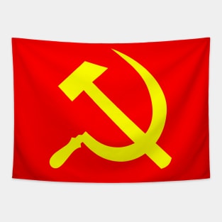 Hammer sickle yellow Tapestry