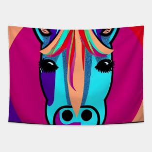 Colorful Horse (Salmon Orange) Tapestry