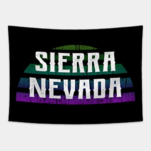 Sierra Nevada. Mountains. Born to climb. High altitude. Rock climber. Gift ideas for climber. Adventure, passion. Climbing the summit. Distressed vintage design. Tapestry