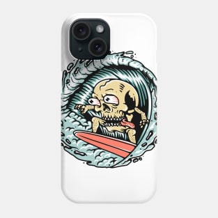 Skull Surfing Phone Case