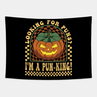 Halloween Jack O Lantern I'm A Pun-king Tapestry