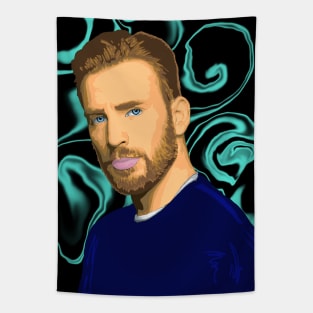 Chris Evans Pop Art Portrait Tapestry